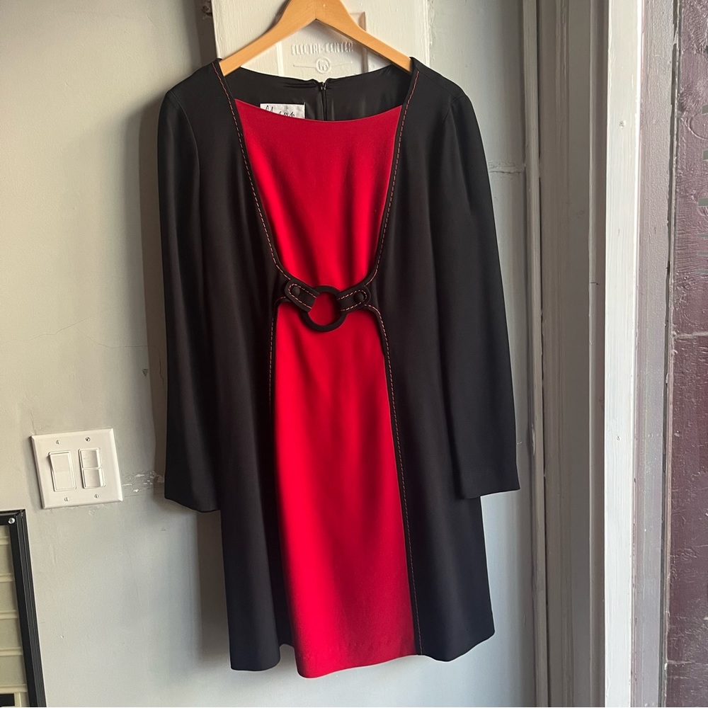 1990s Moschino Cheap & Chic Optical Illusion Dress Vintage